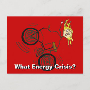 Carte Postale Quelle crise énergétique ? Faites du vélo !