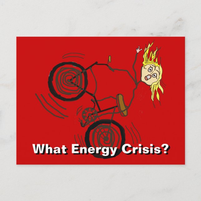 Carte Postale Quelle crise énergétique ? Faites du vélo ! (Devant)