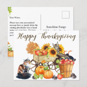 Carte Postale Quelle Turquie ? Chats innocents, Bon thanksgiving