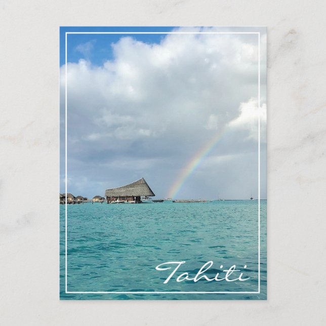Carte Postale Quelque part sur l'arc-en-ciel à Tahiti (Devant)