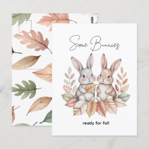 Carte Postale Quelques lapins prêts pour l'automne