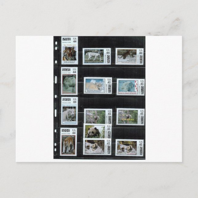Carte Postale Quelques timbres personnalisés Zazzle par dorinco (Devant)