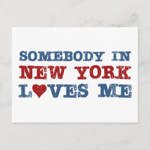 Carte Postale Quelqu'un à New York m'aime