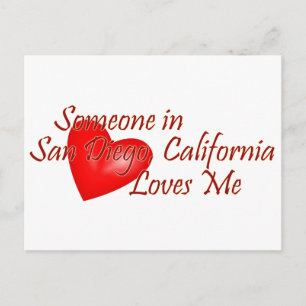 Carte Postale Quelqu'un à San Diego m'aime
