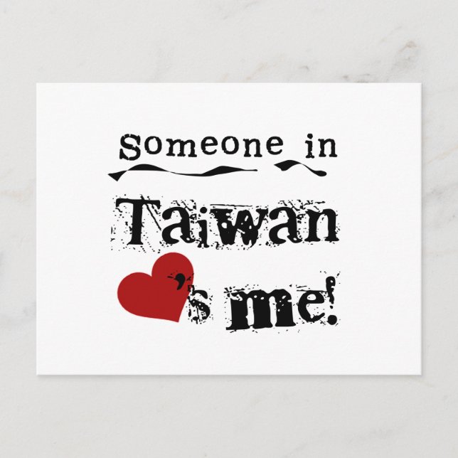 Carte Postale Quelqu'Un À Taïwan M'Aime (Devant)