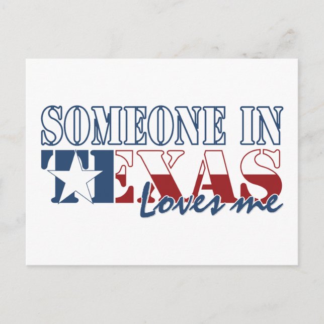 Carte Postale Quelqu'un au Texas m'aime (Devant)
