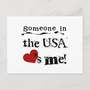 Carte Postale Quelqu'Un Aux Etats-Unis M'Aime