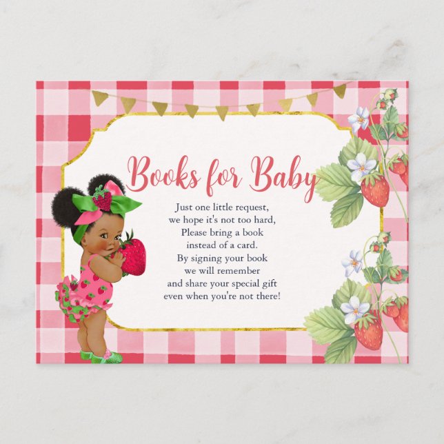 Carte Postale Quelqu'Un Berry Sweet Strawberry Livres Pour Bébé (Devant)