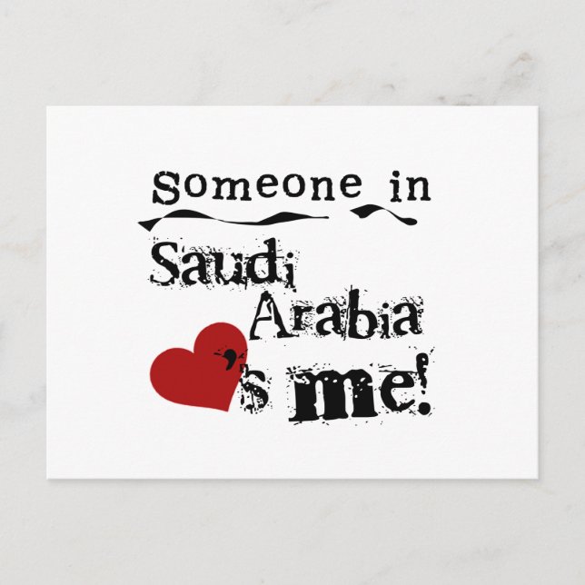 Carte Postale Quelqu'un en Arabie Saoudite m'aime (Devant)