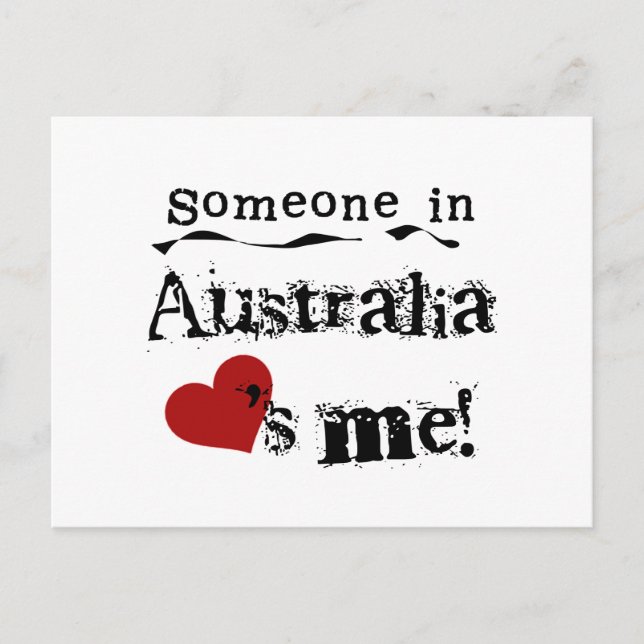 Carte Postale Quelqu'Un En Australie M'Aime (Devant)