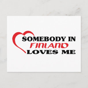 Carte Postale Quelqu'un en Finlande m'aime