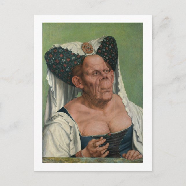 Carte Postale Quentin Massys - Une vieille femme grotesque, 1515 (Devant)