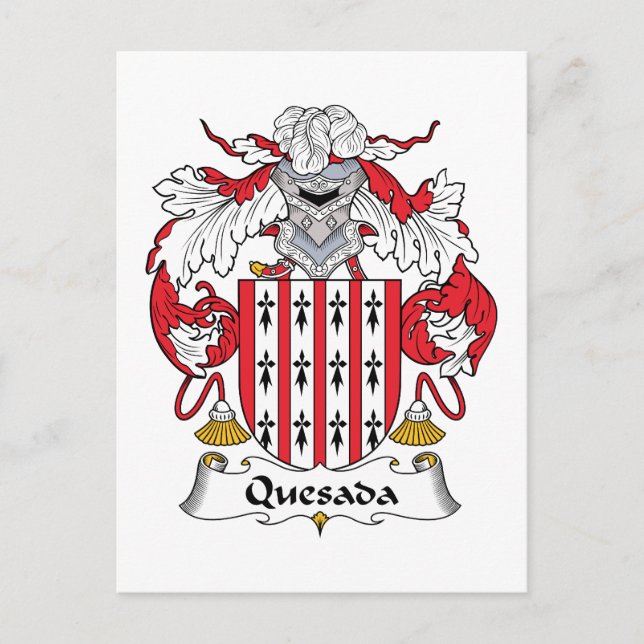 Carte Postale Quesada Family Crest (Devant)
