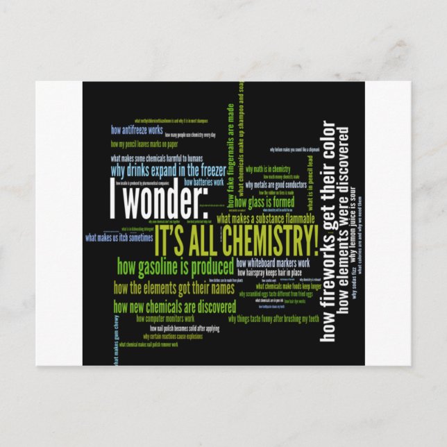 Carte Postale Qu'est-ce que la chimie a à voir avec ça ? (Devant)