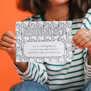 Carte Postale Qu'est-ce que Love Coloring