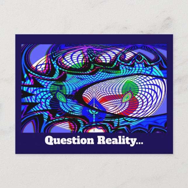 Carte Postale Question Réalité (vous pouvez modifier les mots) (Devant)
