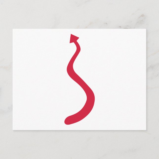 Carte Postale queue de diable rouge (Devant)