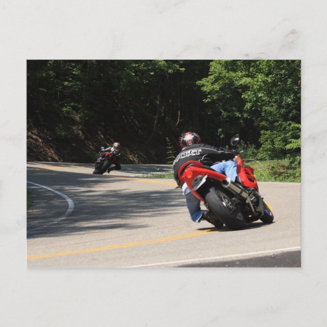 Carte Postale Queue du dragon, US129, 11 milles, 318 courbes (Devant)