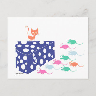 Carte Postale Qui a déplacé mon fromage ?