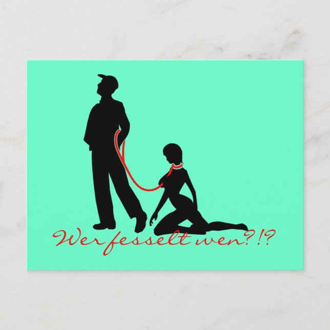 Carte Postale Qui attache qui ? (Devant)