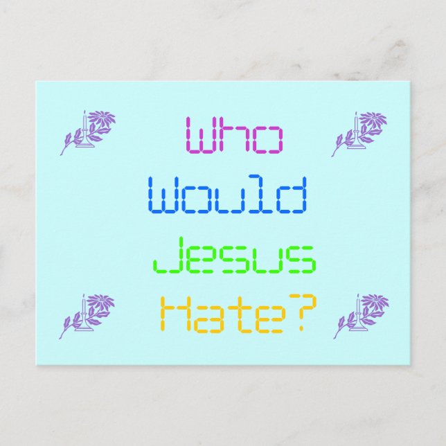 Carte Postale Qui Dieu Détesterait-Il ? (Devant)