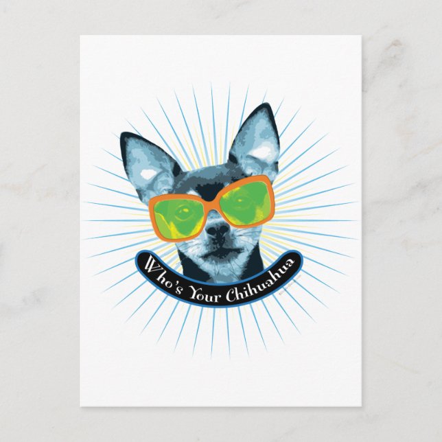 Carte Postale Qui est ton Chihuahua ? (Devant)