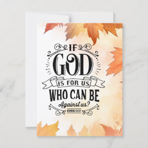 Carte Postale Qui peut être contre nous ?