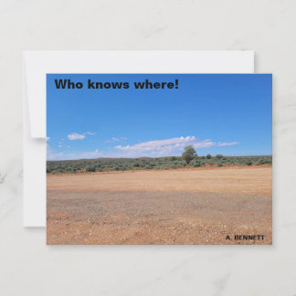 Carte Postale Qui sait où ?