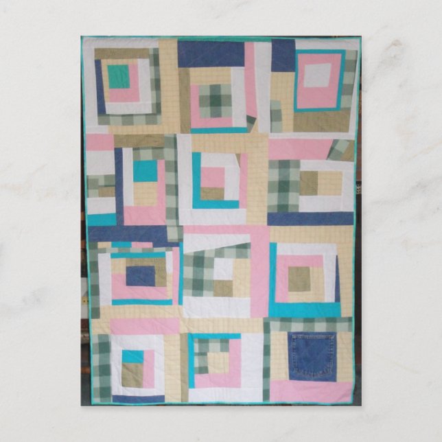 Carte Postale Quilt Cabine de journal inapproprié (Devant)