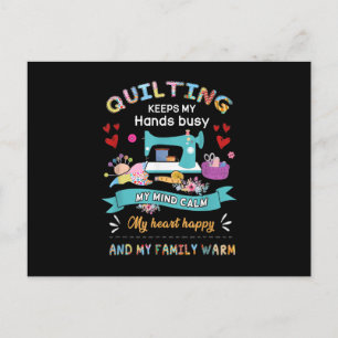 Carte Postale Quilting Garder Mes Mains Occupées Mon Esprit Calm