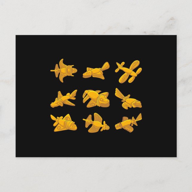 Carte Postale QUIMBAYA AVION Théoriste Alien ancien Quimbaya (Devant)