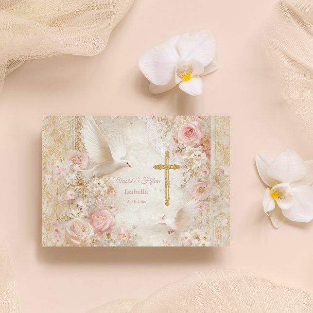 Carte Postale Quince doré et rose céleste, sur mesure (Créateur téléchargé)