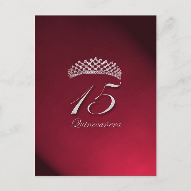 Carte Postale Quinceañera pour le 15ème anniversaire (Devant)