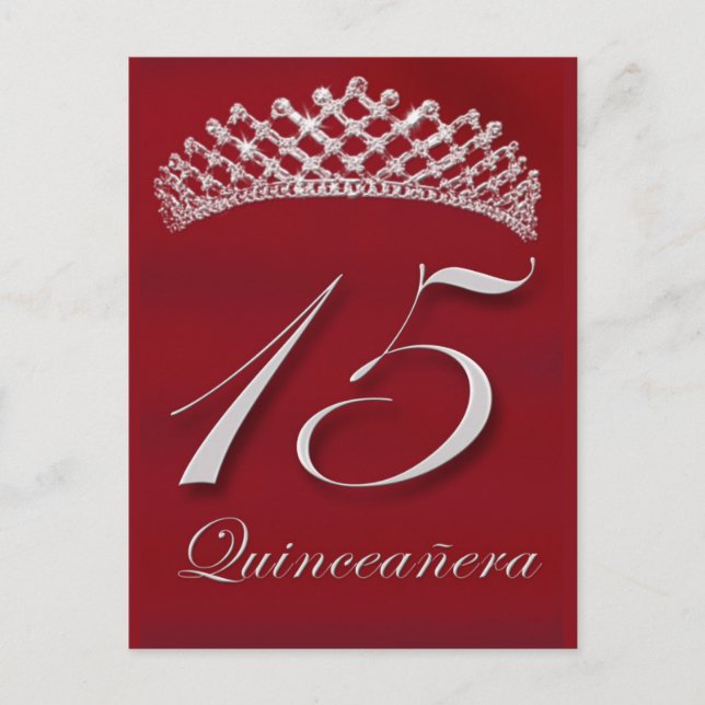 Carte Postale Quinceañera pour le 15ème anniversaire (Devant)
