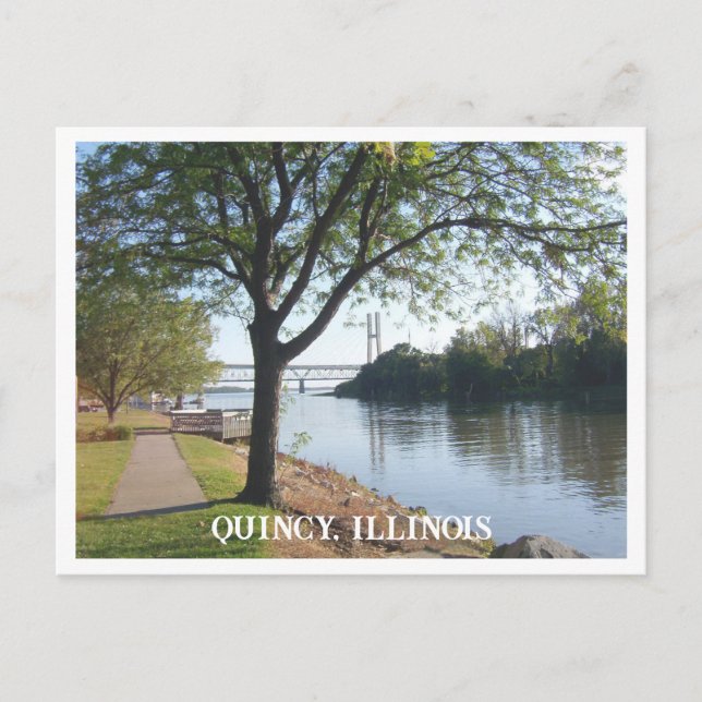Carte Postale Quincy, Illinois, sur le Mississippi (Devant)