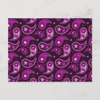 Carte Postale Quirky Purple Paisley