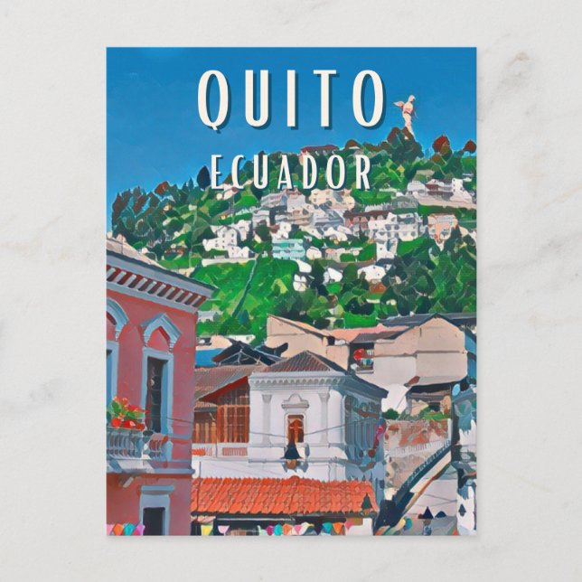 Carte Postale Quito, la capitale équatorienne (Devant)