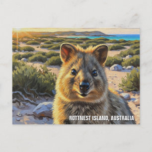 Carte Postale Quokka dans Rottnest Island Australie