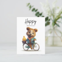 Quokka mignon à vélo, Joyeux Anniversaire 