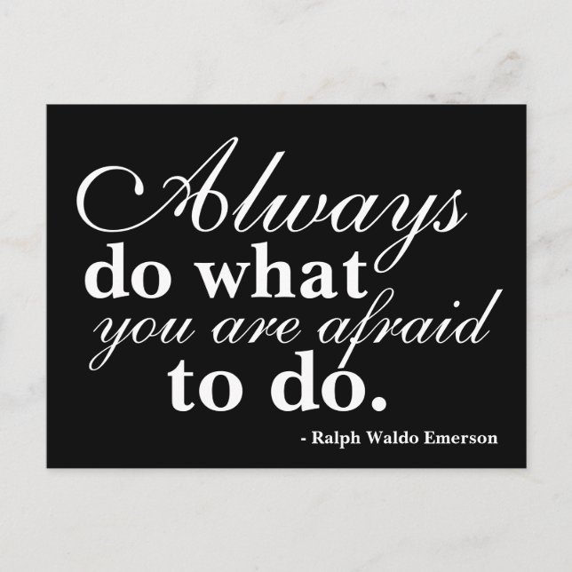 Carte Postale Quotable - Faites ce que vous craignez le plus - C (Devant)