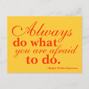 Carte Postale Quotable - Faites ce que vous craignez le plus - C