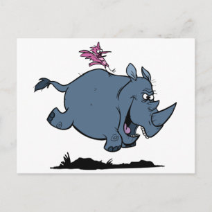 Carte Postale R est pour Rhino