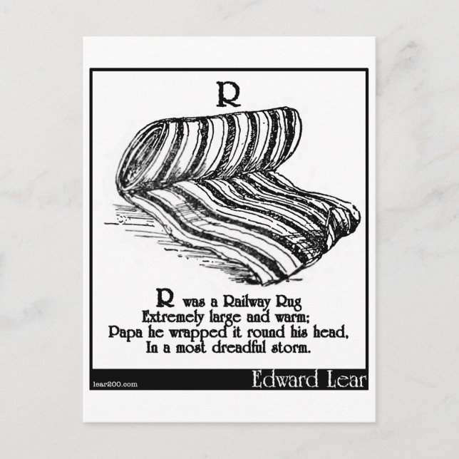 Carte Postale R était un tapis de chemin de fer (Devant)