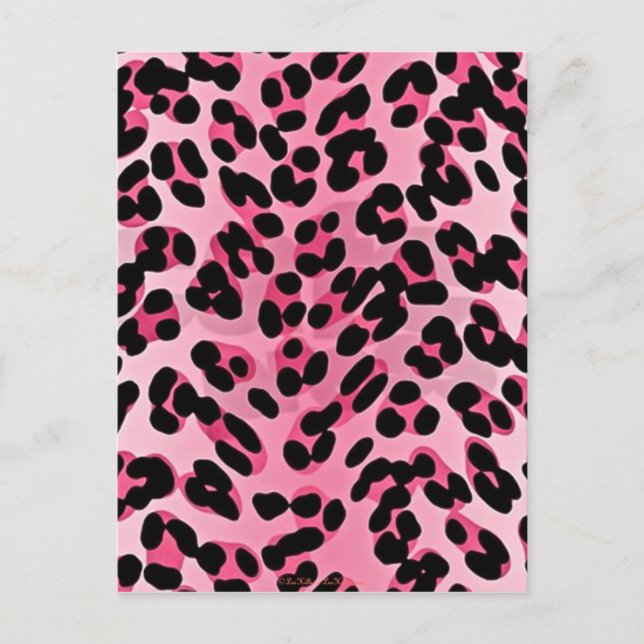 Carte Postale RAB Rockabilly Pink Cheetah Imprimer (Devant)