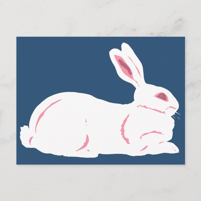 Carte postale Rabbit blanc (Devant)