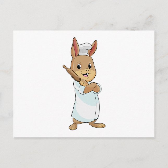 Carte Postale Rabbit comme boulon avec broche (Devant)