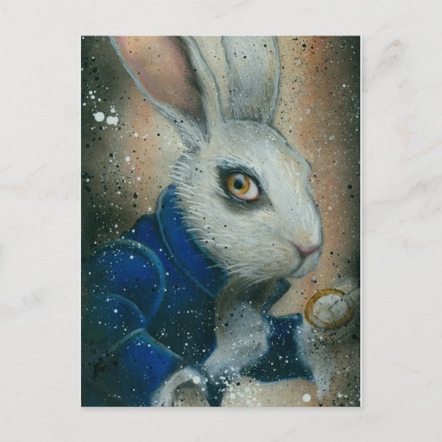Carte Postale Rabbit d'Alice au pays des merveilles (Devant)
