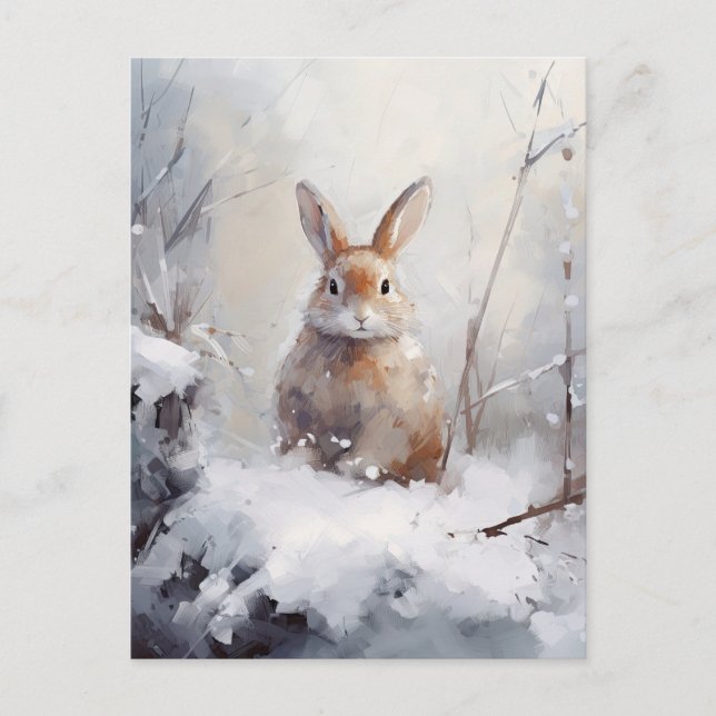 Carte postale Rabbit d'hiver (Devant)
