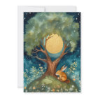 Carte postale Rabbit Pleine lune