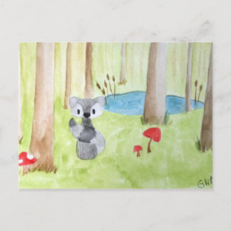 Carte Postale Raccoon